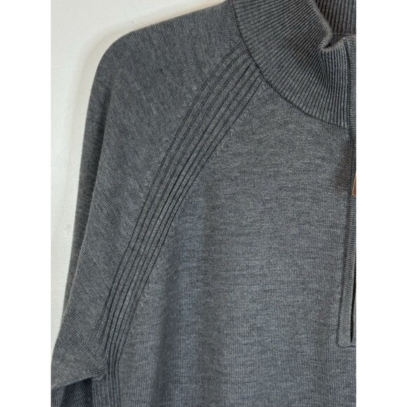 FOOTJOY 1/2 Zip Gray Golf Sweater Men Medium Pullover Performance Stretch Wool - Picture 6 of 12